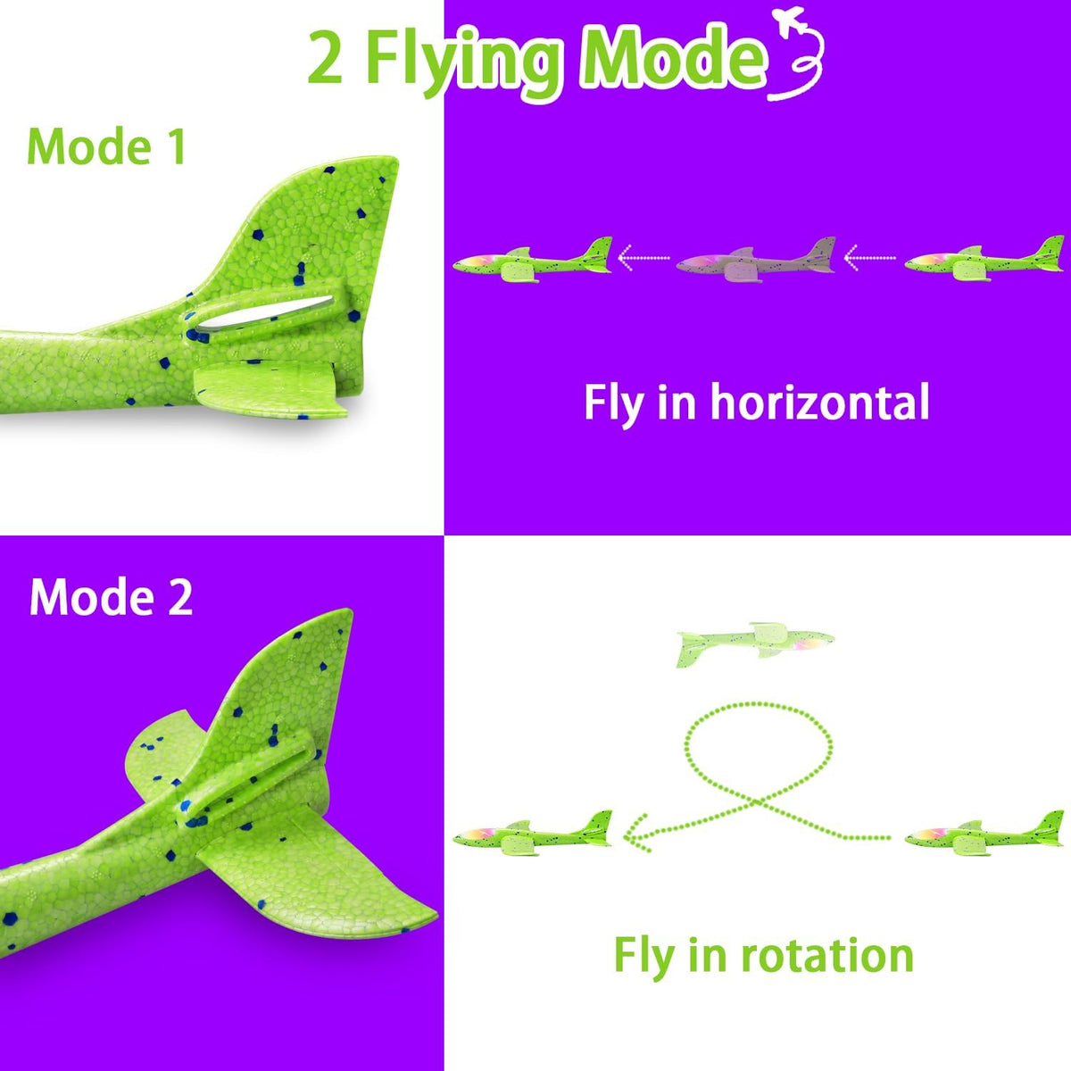 2 Pack LED Light Airplane - Multicolored - image 3