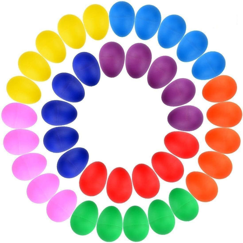 Augshy 40PCS Plastic Egg Shakers Percussion Musical Maracas Easter - 80