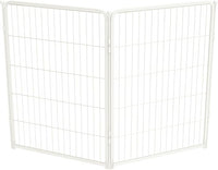 FXW Homeplus Unleashed Indoor Dog Playpen - Stress-Free and Safe Play, Heavy Duty 40 Inch 2 Wire Panels Dog Pen for Medium and Large Dogs, White│Patented