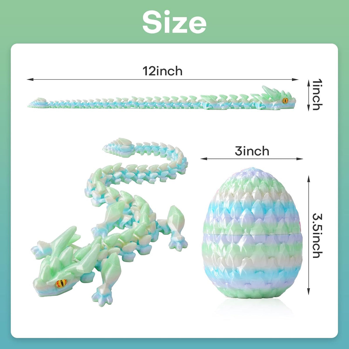 3D Printed Dragon Eggs with Dragon Inside - Silk Macaron - image 2