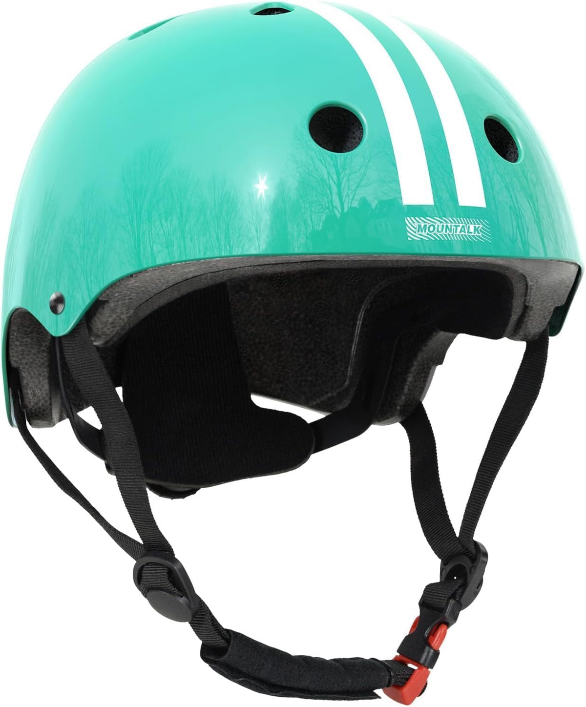 MOUNTALK Kids/Toddler Bike Helmet - Shiny Aqua White / Small