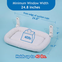 Zakkart Foldable Cat Hammock for Window – Essentials for Cats - White Bolster Bed / Large - image 4