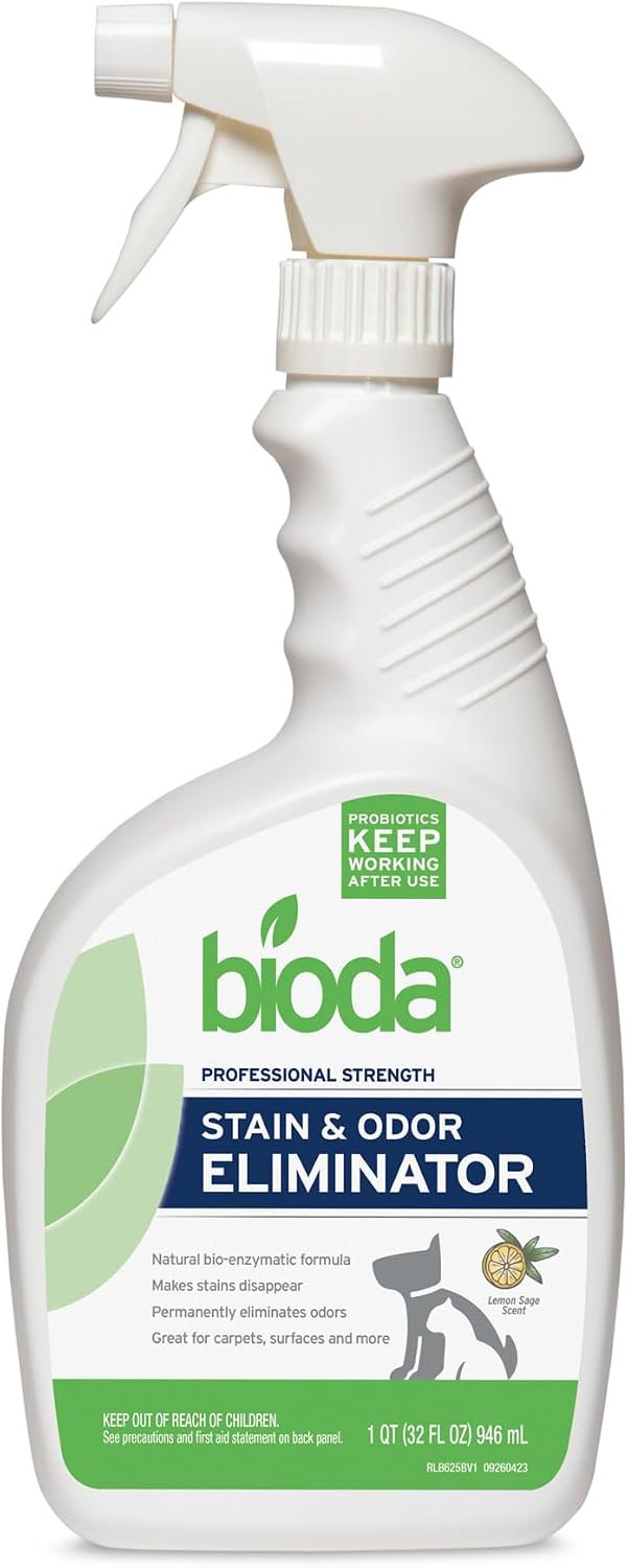 Bioda Commercial Strength Enzymatic Stain & Odor Eliminator for Pets - 32 oz