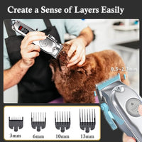 yucca Dog Grooming Clippers for Thick Heavy Coats, Cordless Dog Trimmers Clippers Professional with Metal Blade for Pets Dogs Cats Animals