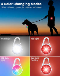 Dog Collar Light for Night Walking Clip On - White - image 2