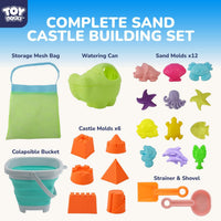 TOY Life Beach Sand Toy Set with Dump Truck & Bucket, Ages 3-5 – Fun for Kids & Family - 23 Pcs Ocean-themed - image 2