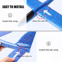 BooTaa 2 Pack Airplane Toys, 17.5" Large Throwing Foam Plane - 2 Airplanes - image 3