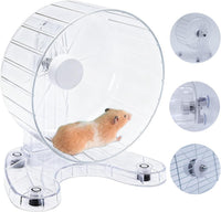 Hamster Wheel, 8.7" Super-Silent Exercise Wheels - Transparent / Small