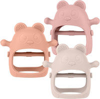 Eascrozn 3 Pack Baby Teething Toys for 3+ Months - Purple