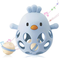 ChooKaChoo 2-in-1 Baby Teething Rattle Toy - Blue