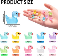 DULEFUN 150 mini resin animal and duck figurines in bright colors - view 11