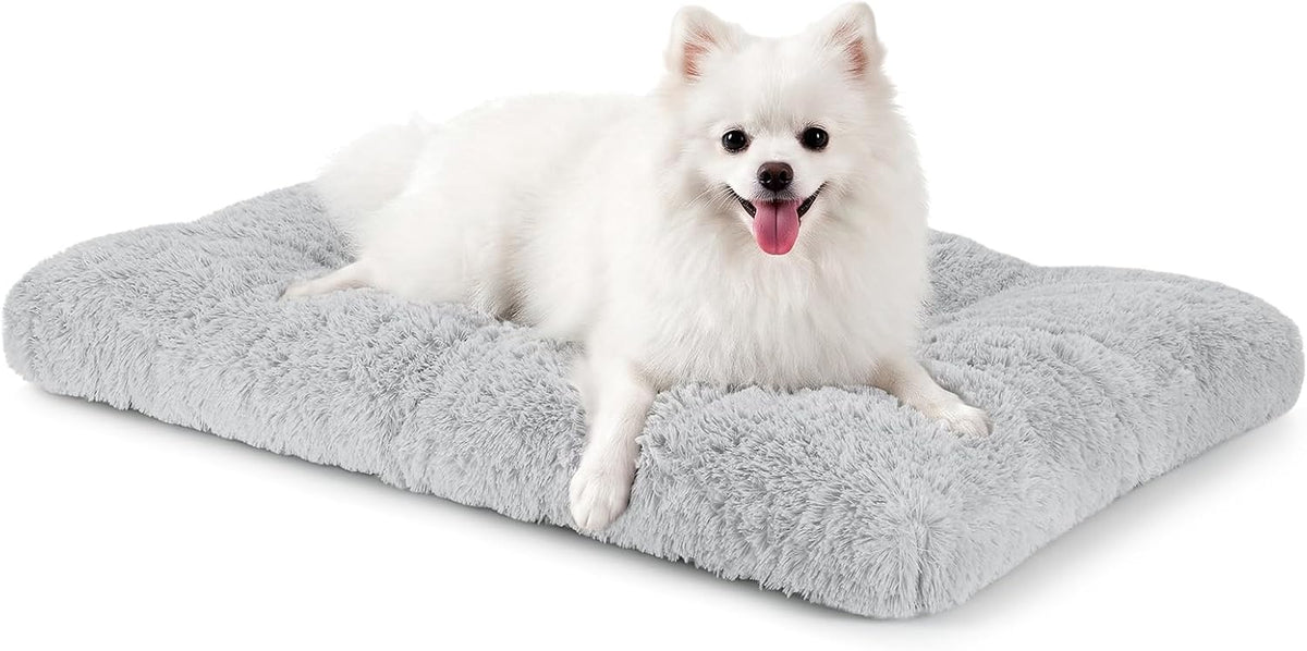 JOEJOY Large Dog Bed Crate Pad - 23.0"L x 18.0"W x 3.0"Th / Light Grey