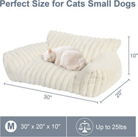 Cute Dog Couch for Medium Large Dogs, Dog Cat Couch Sofa - Medium(30x20x10") / White - image 2