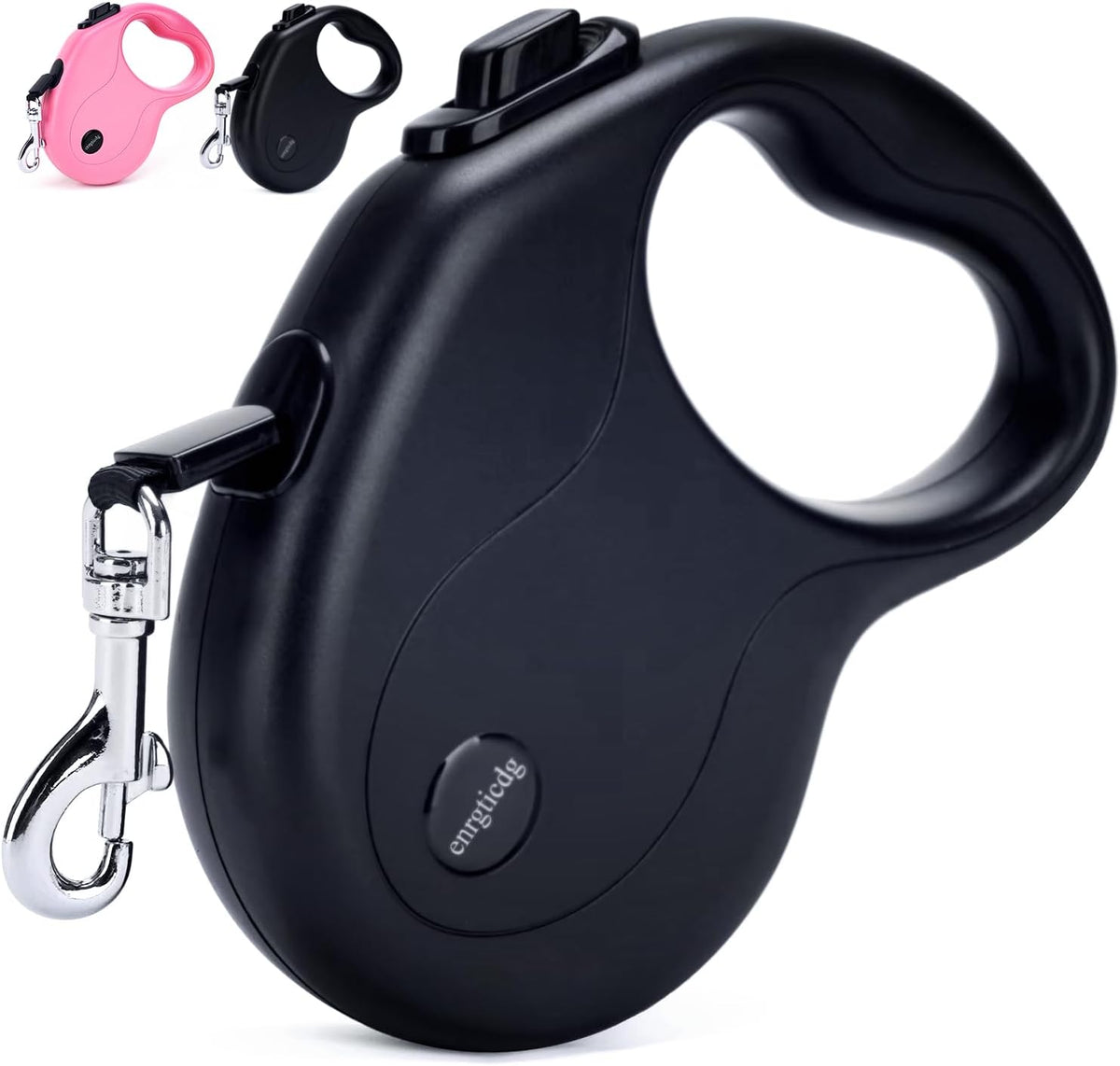 enrgticdg 16Ft Retractable Dog Leash - Charcoal Black