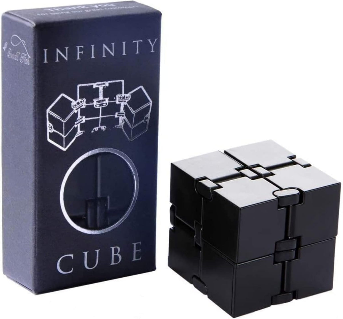 Infinity Cube Fidget Toys for Kids - Black / 1.5 x 1.5 Inches