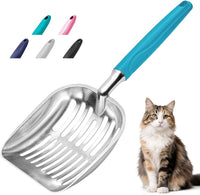 Showvigor Cat Litter Scoop, Metal Cat Scooper - Azure