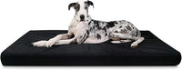 K9 Ballistics Tough Ripstop Orthopedic Rectangle Dog Bed Removable Washable Cover, Solid Orthopedic Foam for XX-Large Dogs 68"x40", Obsidian Black