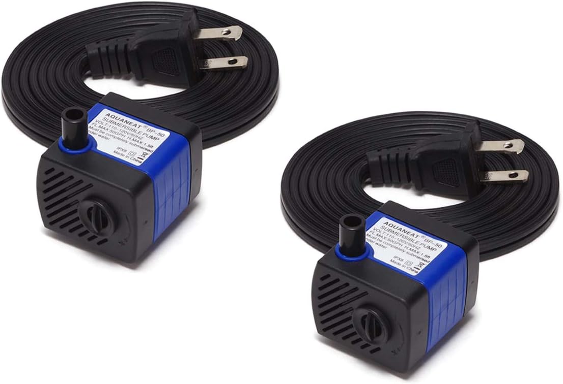 AQUANEAT Small Fountain Pump - 50 GPH (Pack of 2)