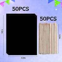 ZMLM 100Pcs Rainbow Scratch Paper Art Gifts - Blue / 7.2 x 5 inch - image 3
