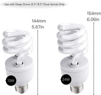 UVB reptile light 10.0 compact spiral bulb, 24W with E26 base - view 4