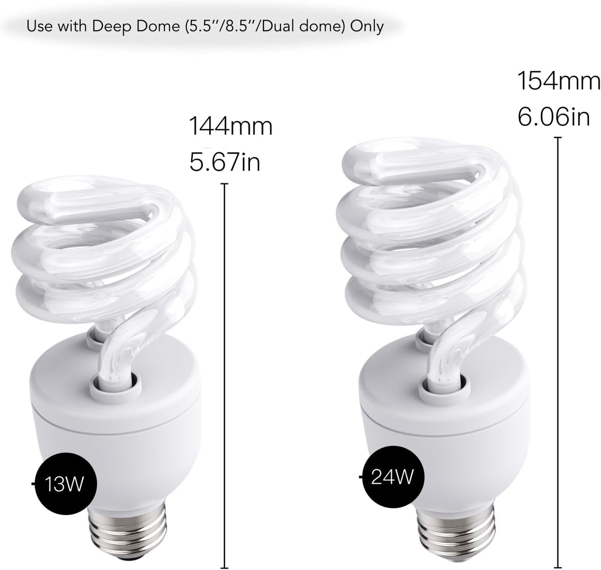 UVB reptile light 10.0 compact spiral bulb, 24W with E26 base - view 4