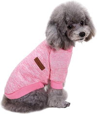 Dog Sweaters for Small Dogs, Soft Fleece Puppy Clothes - Pink / Small - image 3