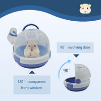 Hamster Carrier Cage Portable Cages Small Animals Carry Travel Case - 【Black】 - image 2