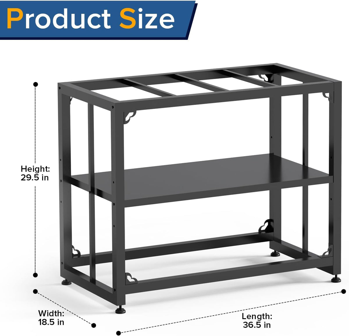 TOCRETOARE Fish Tank Stand 40 Gallon - 36.5"x18.5"x29.5" - image 2