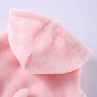 Pet Bathrobe Dog Pajama, Thickened Hooded - Pink / Medium - image 4