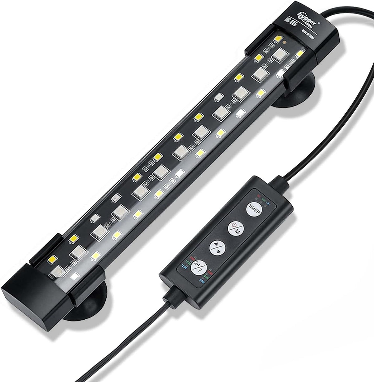 hygger 24/7 Mode Submersible Aquarium LED Light - 8in 6W