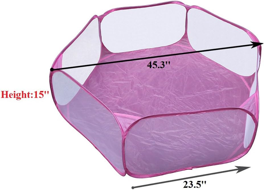Portable Cute Blue Hexagon Children Ball Pit - Pink - image 2