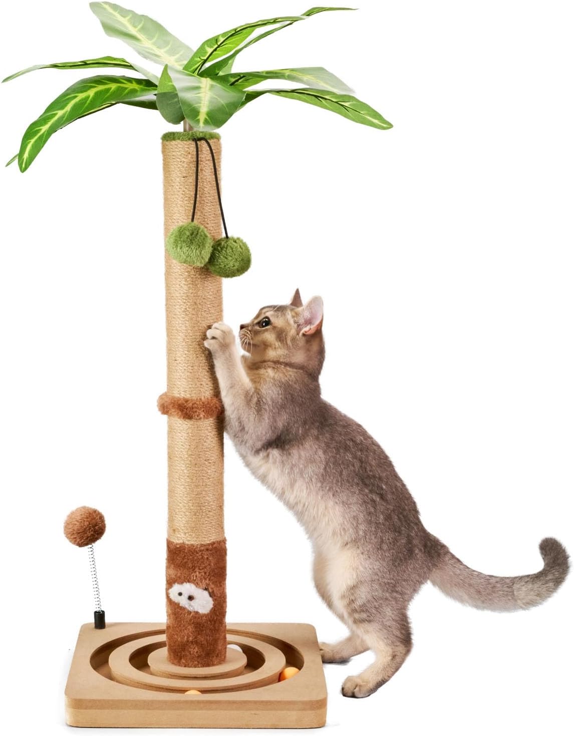 MECOOL 35in Tall Cat Scratching Post Sturdy and Premium Scratch Posts - 30 inches for Kittens