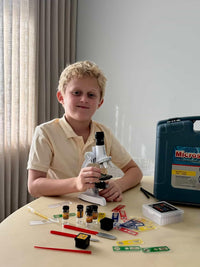 Uarzt 58-Piece Kids Microscope Kit with Carrying Case - White - image 2