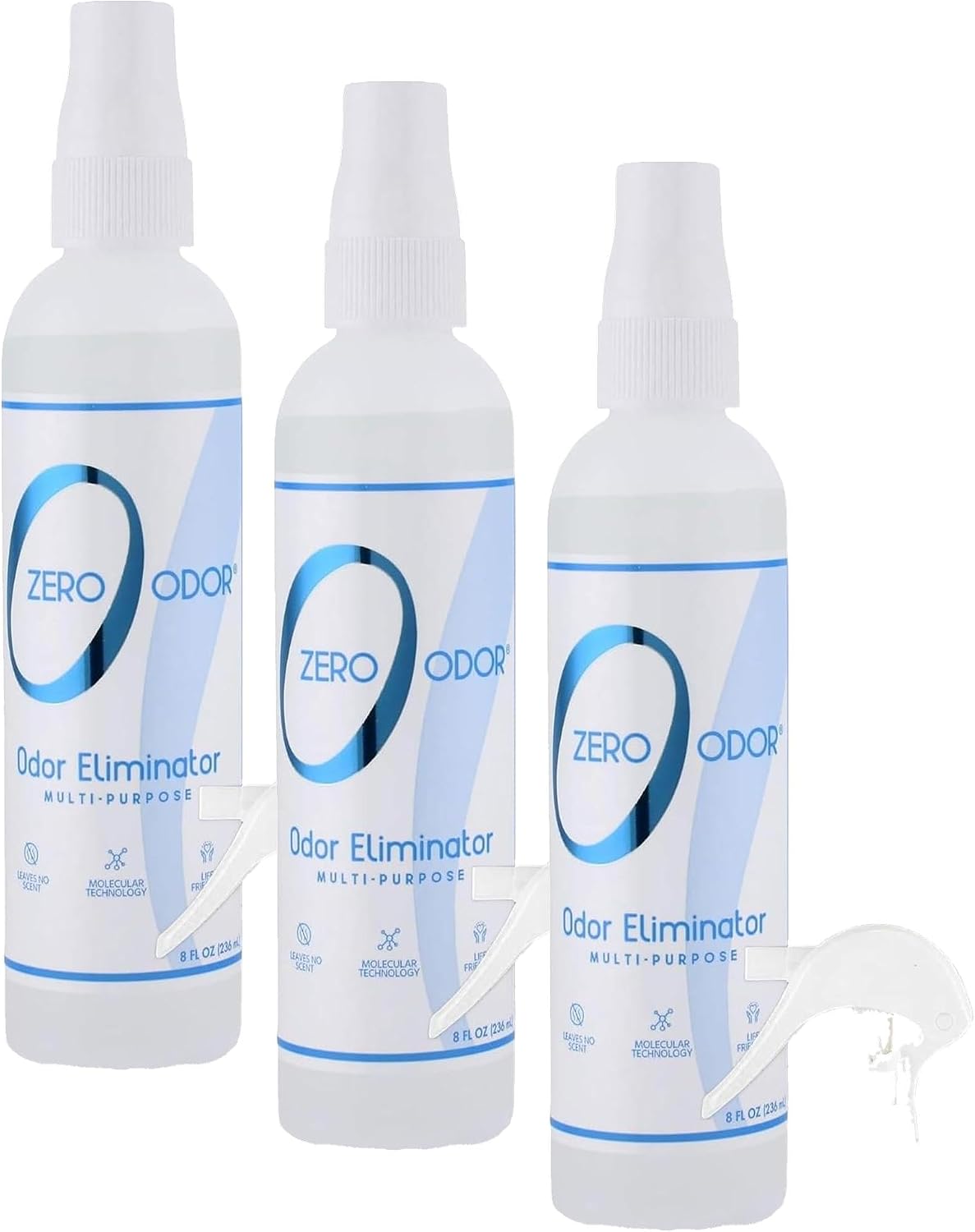 Zero Odor Multi-Purpose Odor Eliminator - 8 Fl Oz (Pack of 3)