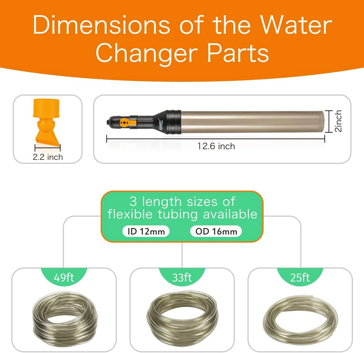 hygger Upgrade Aquarium Water Changer Kit - 49FT - image 3