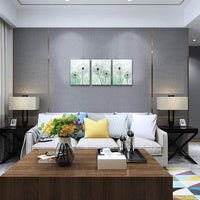 light green background Dandelion Canvas Wall Art Paintings for Living Room Canvas Print Wall Artworks Bedroom Decoration, 3 piece Framed office kitchen bathroom Wall decor posters Home Decorations