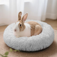 Bunny Bed Large Rabbit Hideout Soft & Comfortable – Daily Care for Small Pets - Grey - image 3