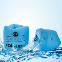 HOMEGOAL inflatable swim arm bands, 3 pairs of blue floaties with double air chambers - view 4
