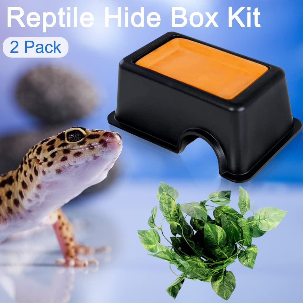 Leopard Gecko Humid Hide Reptiles Humidity Box – Essentials for Reptiles And Amphibians - Humidifying box-1Pack - image 2