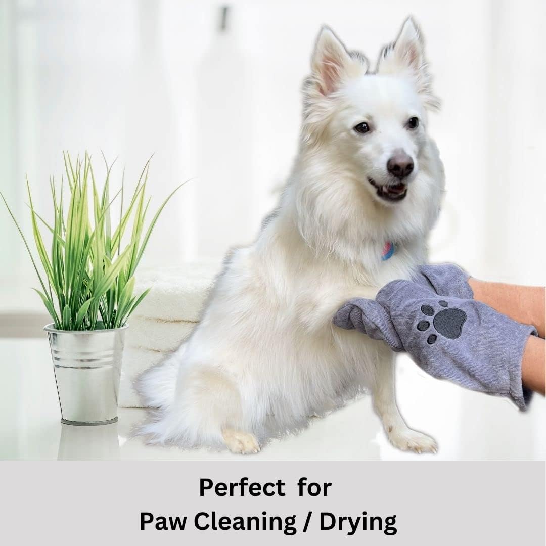 Penny & Niko Microfiber Pet Towel Mitts - Standard - 4 pack / Gray - image 3