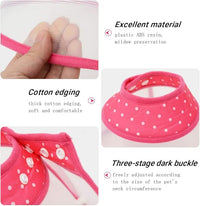 Pet Cone Recovery Dog Cone Adjustable Dog Collar Clear Padded Collar with Breathable Soft Edge, Plastic Puppy Cone Protect The Neck Surgery Recovery, Designed for Cats and Puppies (Large, Pink)