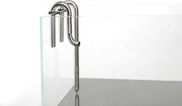 LANDEN 304 Stainless Steel Lily Pipes with Clamps for Rimless Glass Aquarium, Inflow and Outflow Set (Pipe Diameter 16mm)