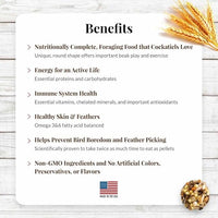 LAFEBER'S Classic Nutri-Berries Pet Bird Food, Made with Non-GMO and Human-Grade Ingredients, for Cockatiels (10 oz Pack of 2)