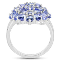 4.62 Carat Genuine Tanzanite .925 Sterling Silver Ring