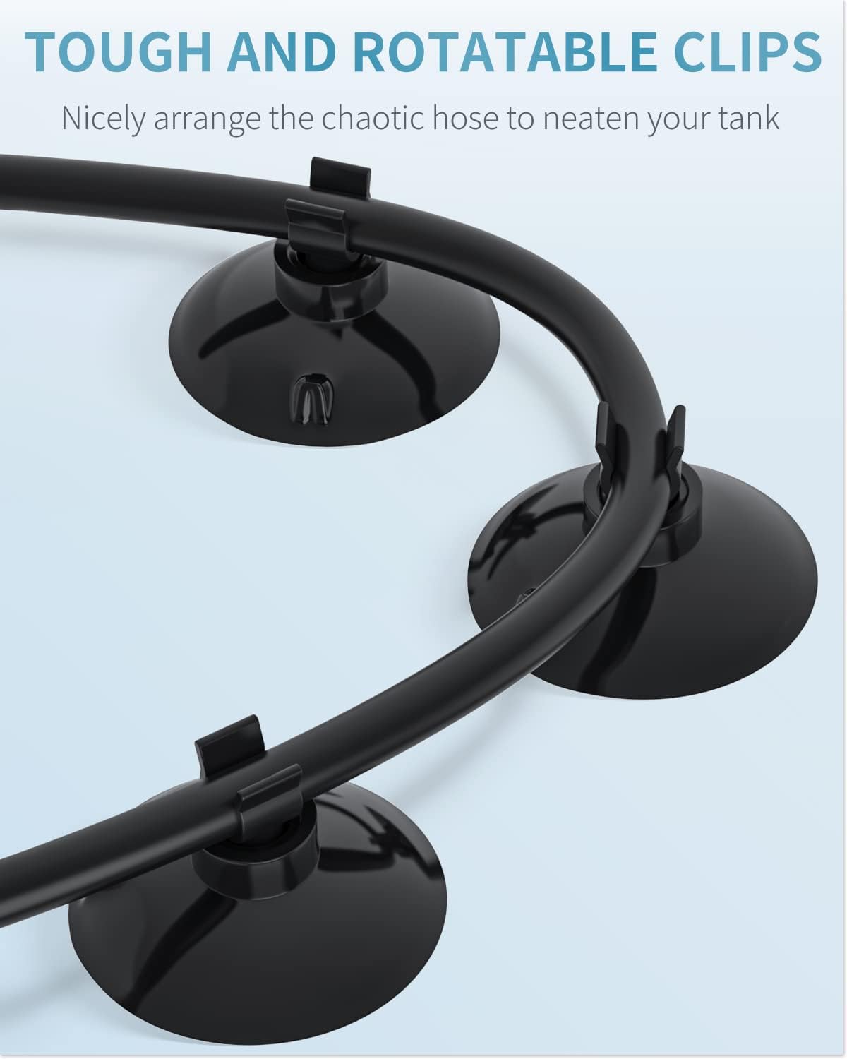Pawfly Aquarium Suction Cup Clips for Standard 3/16" ID Airline - Black / 20 Pack - image 3