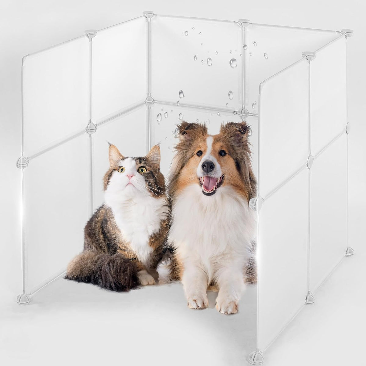 MEEXPAWS Cat Litter Box Enclosure, Splash Guard - XXL - L27.9"×W27.9"×H31.5"