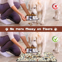 Dog Food Mats for Floors Waterproof - Beige / 24"L x 16"W - image 4