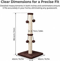 Dimaka 29in Cat Scratching Post - Dark Brown / 34 inches for Large Cats - image 2