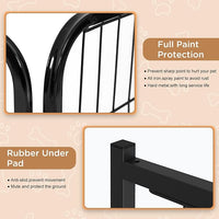 BestPet Dog Playpen Indoor 40 inch 6 Panels Metal Dog Pen Pet Dog Fence Outdoor Exercise Pen with Doors,Pet Puppy Playpen for RV Camping Yard, Black
