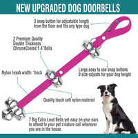 BLUETREE Dog Doorbells Premium Quality Training Potty Great Dog Bells - 06-Rose Red - image 2